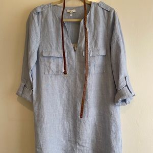Joie Linen Blue Dress